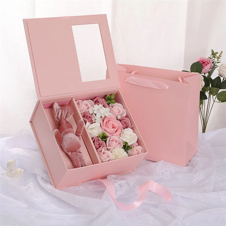 pink popular gift box witth flip lid